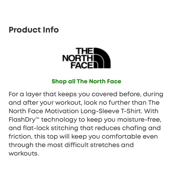 The North face Motivation long sleeved tee shirt - Picture 8 of 8